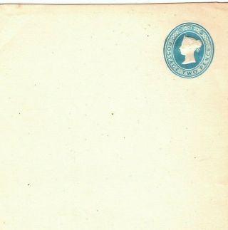 Gb Qv 2d Blue Postal Stationery Sto Embossed 1869 Paper {samwells - Covers}aa96