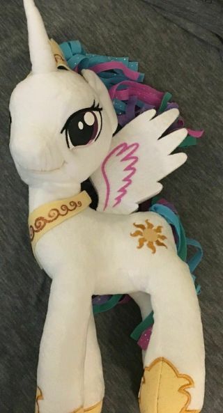 My Little Pony 17 " Plush Princess Celestia Hasbro 2013 Unicorn Pegasus Winged