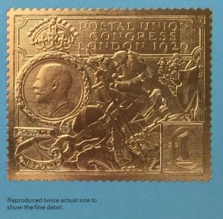 Gb George V £1 Puc Gold Stamp Advertising Booklet Kgv Gv