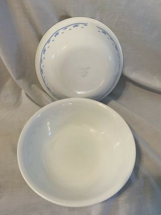 Set Of 2 Corelle By Morning Blue Flower 8.  5 " Round Vegetable Serving Bowls