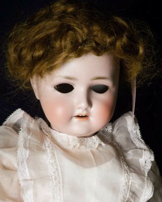 25” Antique German Schoenau & Hoffmeister 1909 Bisque Head Doll Lovely Dress
