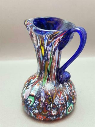 Vintage Murano Glass Milleflori Ewer/jug/vase Fratelli Toso