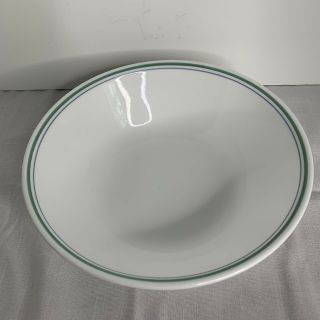 Corelle Country Cottage Vegetable Serving 8.  5” Bowl Green & Blue Band