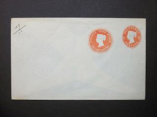 Gb Stationery Sto 1893 Qv 1/2d,  4d Vermilion Compound Envelope H&b Esc108
