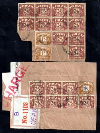 Gb 2 Large Pieces With Blocks Of Postage Dues Ws18602