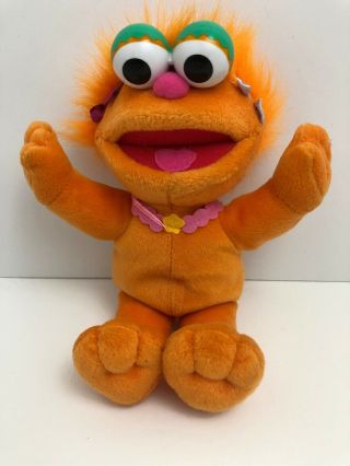 Zoe Sesame Street Muppet Mattel Fisher Price 11 " 2001 Orange Plush Stuffed Toy