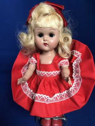 Vintage Vogue Ginny Doll W Head Bow Valentine Red Dress