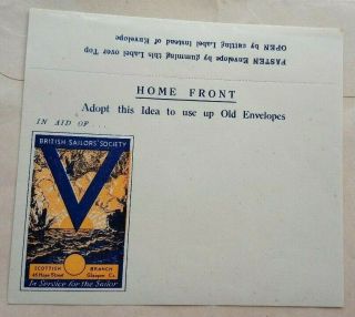 World War 2 British Sailors Society Scotland Illust Victory Economy Label