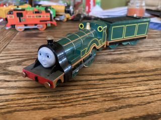 Thomas & Friends Emily Trackmaster Motorized Train Engine & Tender.  Tomy