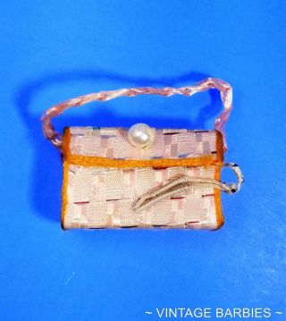 Rare Japanese Exclusive Barbie Doll Straw Purse Vintage 1960 