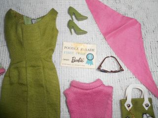 Vintage Barbie Poodle Parade Outfit with Green Spikes 3