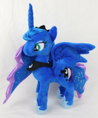 My Little Pony Princess Luna 12 " Plush Blue Unicorn W/ Wings Euc