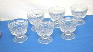 Set Of 6 Vintage Anchor Hocking Wexford Footed Parfait Sherbet Glass Cups Dishes
