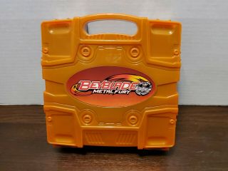 Beyblade Metal Fury Brown Orange Carrying Case Parts Hasbro 2010 Rare