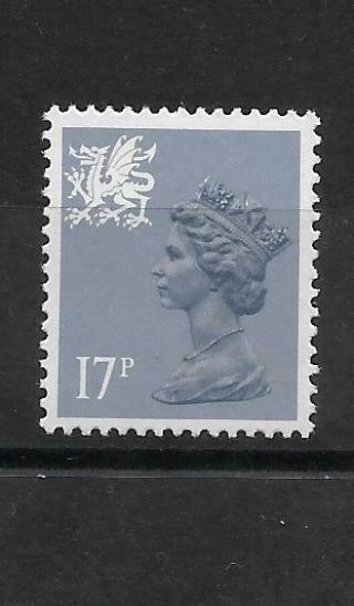 Gb.  Wales 1986.  17p.  Grey - Blue Type Ii.  Mnh.  Sg.  W44ea.  (1204)