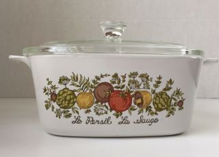 Vintage Corning Ware 1.  5 Qt Casserole Dish A - 1 1/2 - B With Lid Spice Of Life