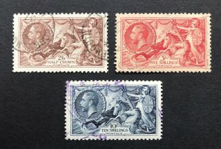 Gb Stamps George V Seahorses Re Engraved 1934 Set Fine