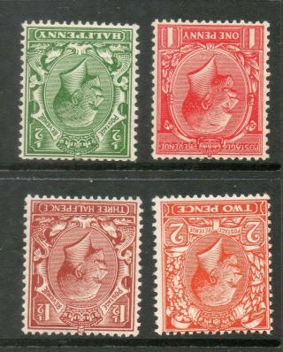 Kgv 1912 Inverted Watermark To 2d Sg 351wi - 366wi 1/2d To 2d Fine Mh (2)