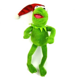 Kermit The Frog In Santa Hat Muppets Sesame Street Disney 15 " Plush Doll Toy