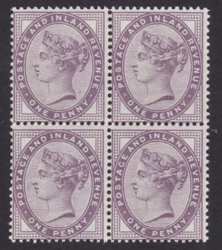 Gb.  Qv.  1881.  Sg 172,  1d Lilac,  Block Of Four.  Unmounted.