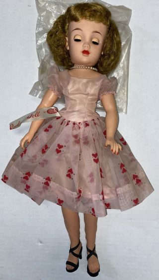 Vintage Ideal Toy 20” Miss Revlon Doll W/ Heart Dress Shoes