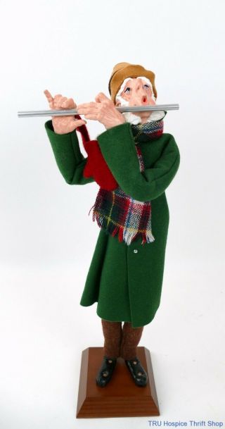 Vintage Simpich Flute Player Christmas Caroler Character Doll