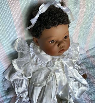 Lee Middleton Doll " Angel Baby " African American Limited Edition Reva Schick
