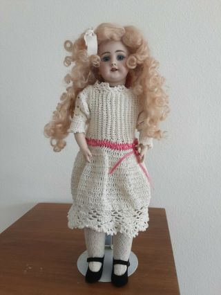 Antique German Bisque Doll Head Simon Halbig S H 1009 Germany,  15 "