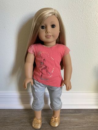 American Girl Of The Year 2014 Isabelle Palmer Dance Set Barre Mat Movie Book 2