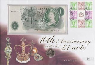 Gb Stamps First Day Cover 1998 Wildings Old £1 Note & 1998 £1 Coin