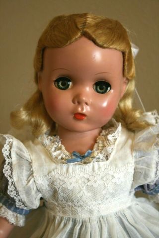Vintage 18 " Madame Alexander Alice In Wonderland Doll - Hard Plastic