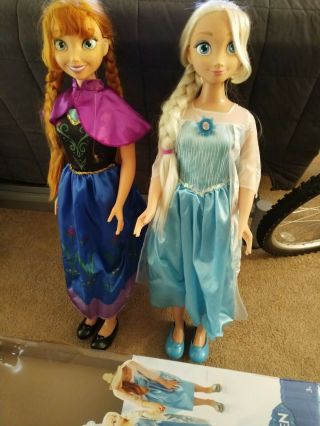 Huge Elsa And Anna Dolls 38 " Tall Frozen Friends Disney Frozen My Size