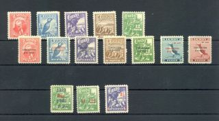 England Local 1953 Ca - Lundy - 15 Stamps / - - Vf