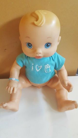 Rare Hasbro 2006 Baby Alive Doll,  Boy,  Anatomically Correct,  Kicks,  Moves Arms