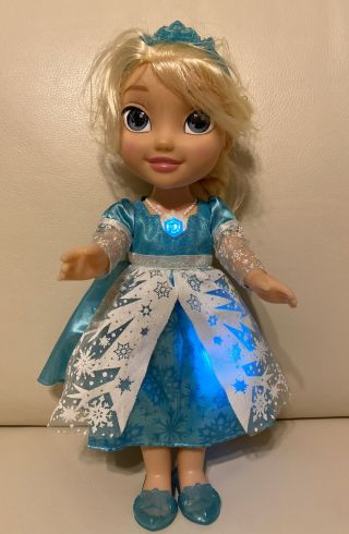 Disney Frozen Snow Glow Elsa Talks Lights Up Sings Let It Go 12” Doll