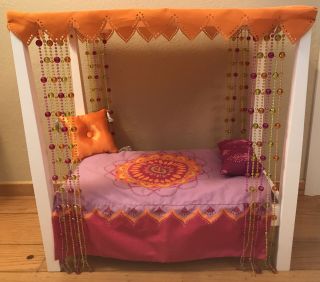 American Girl Doll Julie’s Canopy Bed & Bedding Retired