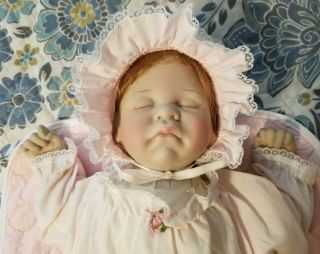 Lee Middleton First Moments Sleeping Baby Doll 1983 With Little Bible