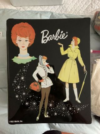 Vintage 1960’s Mattel Barbie Doll Black Double Trunk Case Redhead Stormy Weather
