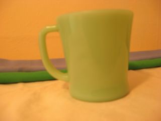 Jade - Ite Fire King D Handle Coffee Cup R.  W.  Made In U.  S.  A.  -