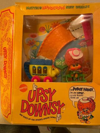 Complete Vintage Upsy Downsy Pudgy Fudgy Set Mattel Piggybus 2