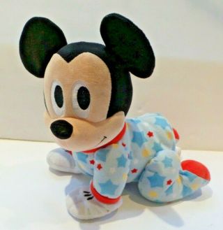 Disney Baby Mickey Mouse Musical Talking Crawling Pals Plush Baby Pajamas