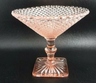 Anchor Hocking Pink Miss America Compote Depression Glass (item B3/2)