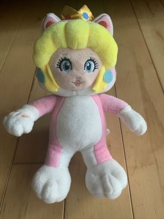 Mario Bros Cat Princess Peach Plush Toy Stuffed Animal Soft Pink Doll 8 "