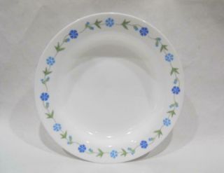 Corelle Spring Blue 15 - Oz Flat Rimmed Soup Pasta Bowl 8 1/2 Green Blue Floral