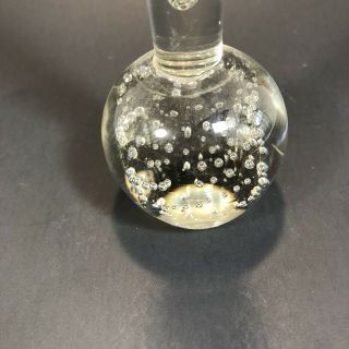 Bud Vase Paperweight Bullicante Bubbles Clear 2