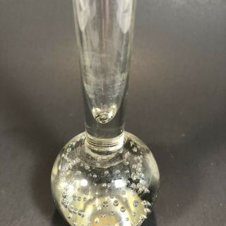 Bud Vase Paperweight Bullicante Bubbles Clear 3