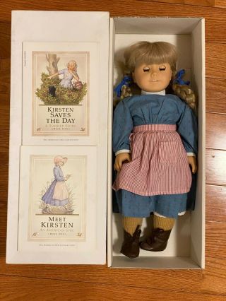American Girl Doll Kirsten Pleasant Company W/ Books 1 & 5 -