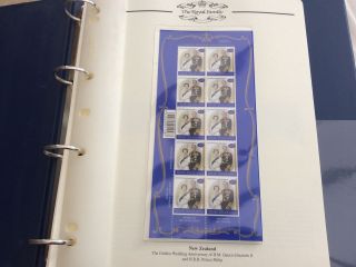 The Royal Family 4 Ring Stamp Album With Overseas Stamps & First Day Covers 1997 2