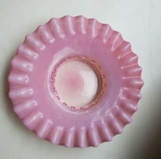 Vintage Fenton Pink Hobnail Opalescent Mayonnaise Bowl Underplate