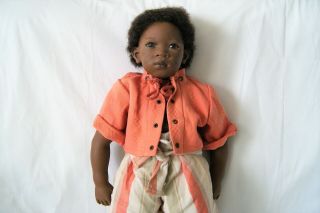Vintage Annette Himstedt " Pemba " Doll African American 22 " Tall
